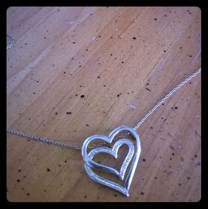 Double Heart Gold Necklace